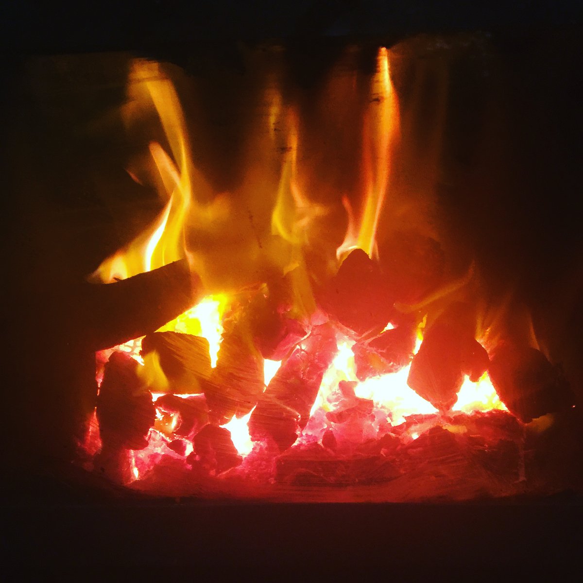 Lighting the fire in November
